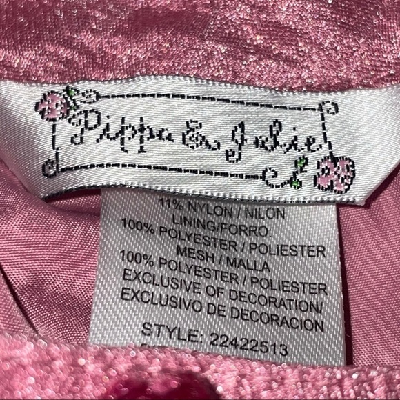 Pippa & Julie Baby Dress with Matching Panties – Mauve, Size 9 Months - Picture 4 of 12